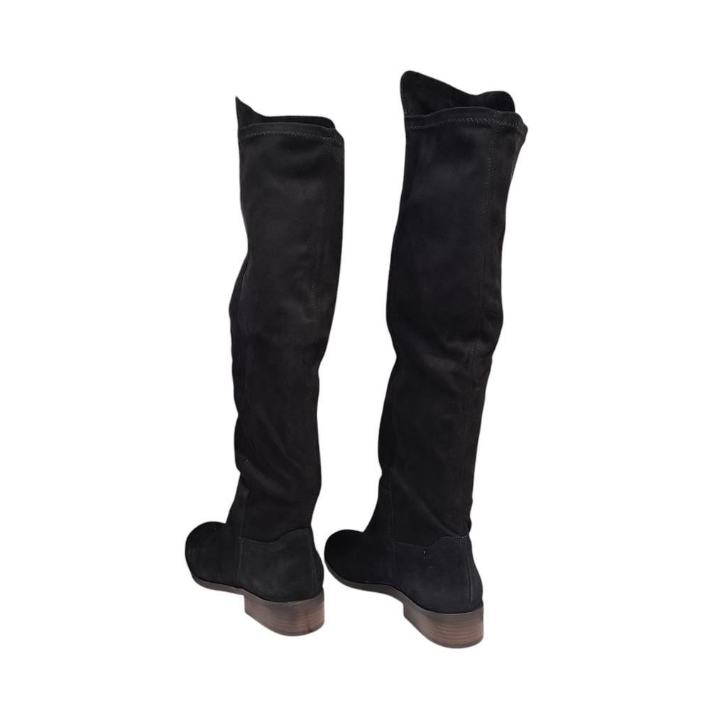 Calypso Womens Suede Tall Over-the-Knee Boots - Black Oiled Suede 7.5M - Picture 7 of 8